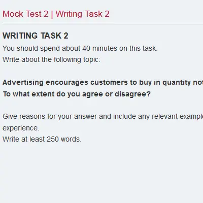 Mock Test 2 | Writing Task 2