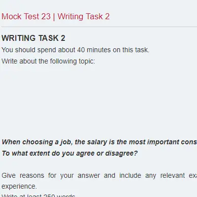 Mock Test 23 | Writing Task 2