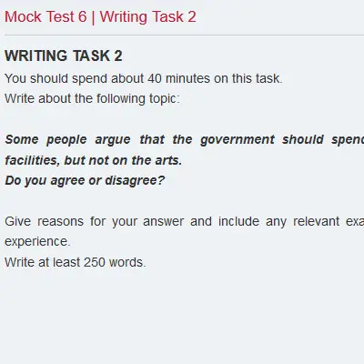 Mock Test 6 | Writing Task 2