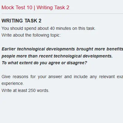 Mock Test 10 | Writing Task 2