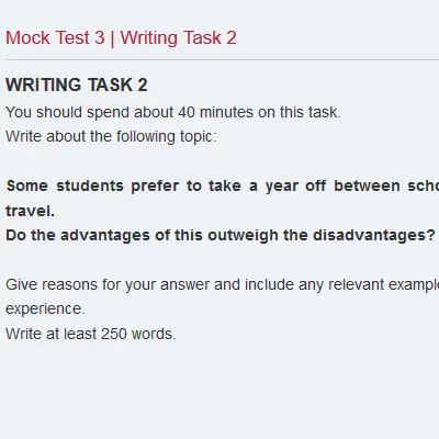 Mock Test 3 | Writing Task 2