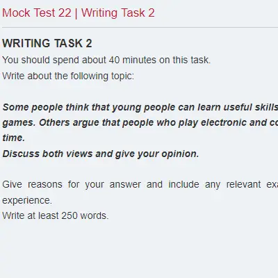 Mock Test 22 | Writing Task 2
