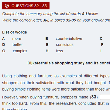 Questions 29 - 34