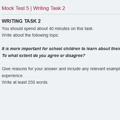 Mock Test 5 | Writing Task 2