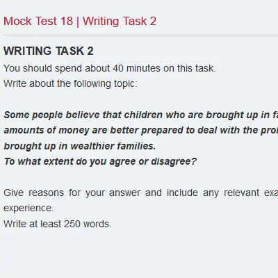 Mock Test 18 | Writing Task 2