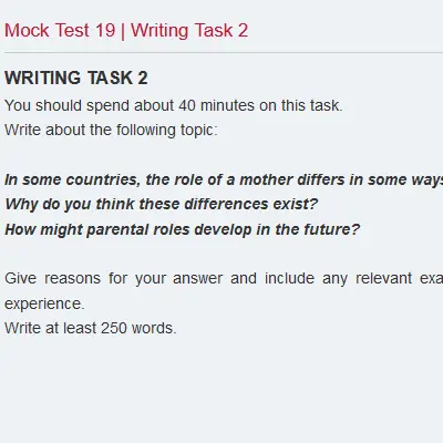 Mock Test 19 | Writing Task 2
