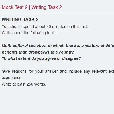 Mock Test 9 | Writing Task 2