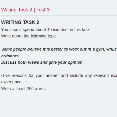 Writing Task 2 | Test 3