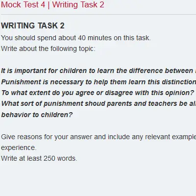 Mock Test 4 | Writing Task 2